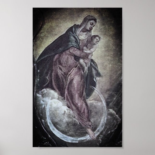 Tintoretto Crescent Moon Madonna Mary Apocalypse Poster (Front)