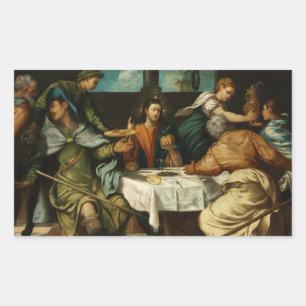 Tintoretto - The Supper at Emmaus Rectangular Sticker