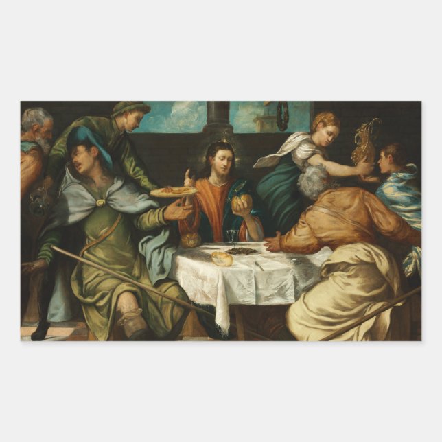 Tintoretto - The Supper at Emmaus Rectangular Sticker (Front)