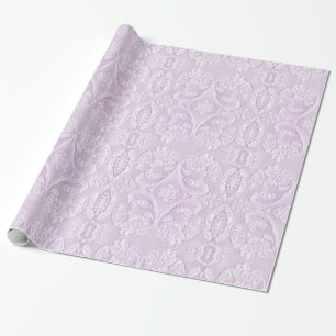 Tints of Lavender Ornate Lace Wrapping Paper