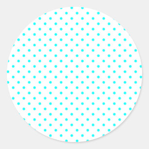 Tiny Aqua Dots Classic Round Sticker