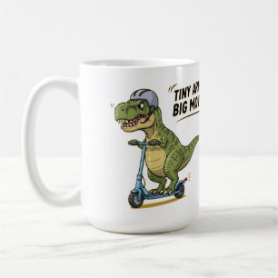 Tiny Arms. Big Energy. Dino on Wheels! Coffee Mug