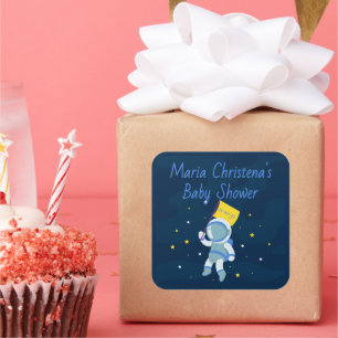 Tiny Astronaut Baby Shower Sticker