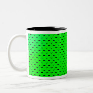 Tiny Bats Green Two-Tone Coffee Mug