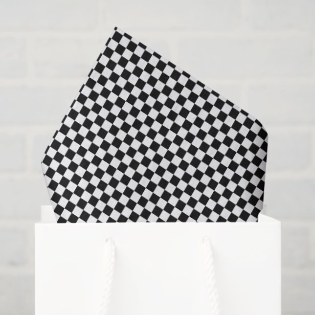Tiny Black and White Checked Tissue Paper (Gift Bag)