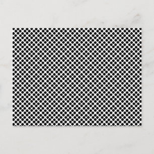 Tiny Black Polka Dot Pattern Postcard
