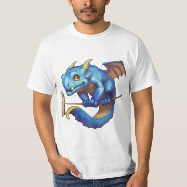 Tiny Blue Dragon T-Shirt (Front)