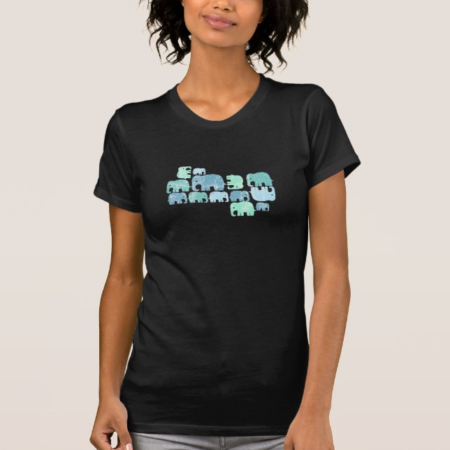 Tiny Blue Elephants Tee (Front)