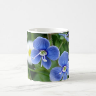 tiny blue flowers coffee mug
