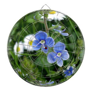 tiny blue flowers dartboard