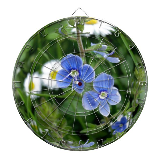 tiny blue flowers dartboard (Front)