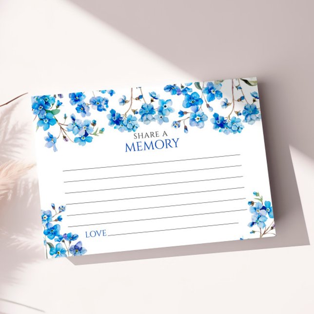 Tiny Blue Wildflowers Funeral Share a Memory Card (Creator Uploaded)