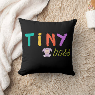 Tiny Boss Cute Bunny Baby Colourful Throw Pillow