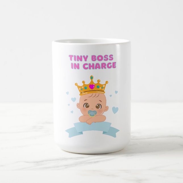 Tiny Boss in Charge – Bold Funny Toddler  Coffee Mug (Center)