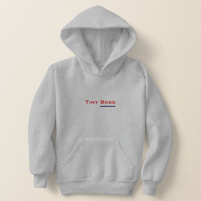 Tiny Boss Kids Hoodie – Funny Cute Trending Kids  (Laydown)