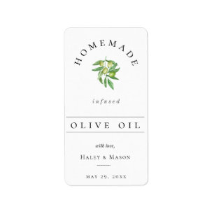 Tiny Bottle Infused Olive Oil Favour Sticker