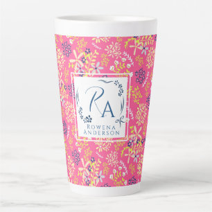 Tiny Bouquet Flowers Cherry Latte Mug