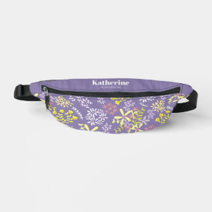 Tiny Bouquet Flowers Lavender Bum Bags