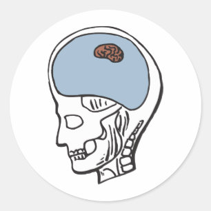 Tiny Brain Classic Round Sticker