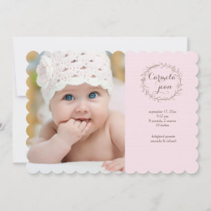 Tiny Buds Photo Birth Announcement