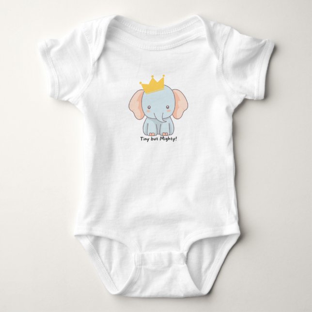 Tiny But Mighty! Baby Bodysuit (Front)
