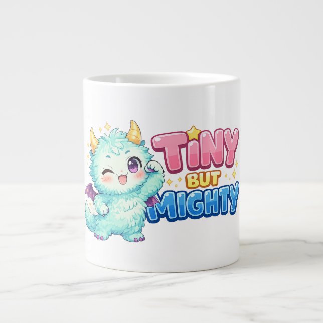 Tiny But Mighty Dragon Large Coffee Mug (Front)