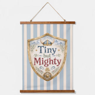 Tiny But Mighty Viking Baby Nursery Hanging Tapestry