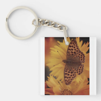 Tiny Butterfly Keychain"  Key Ring