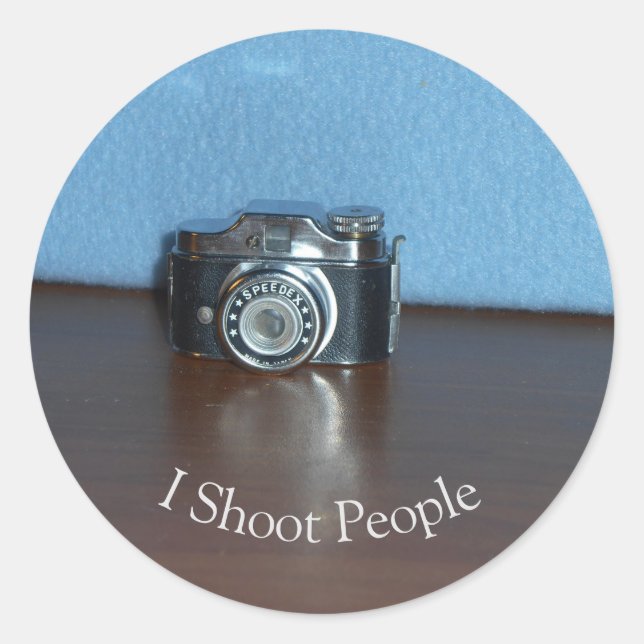 Tiny Camera Classic Round Sticker (Front)