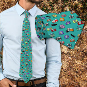 Tiny Cameras Pattern Photographers Tie