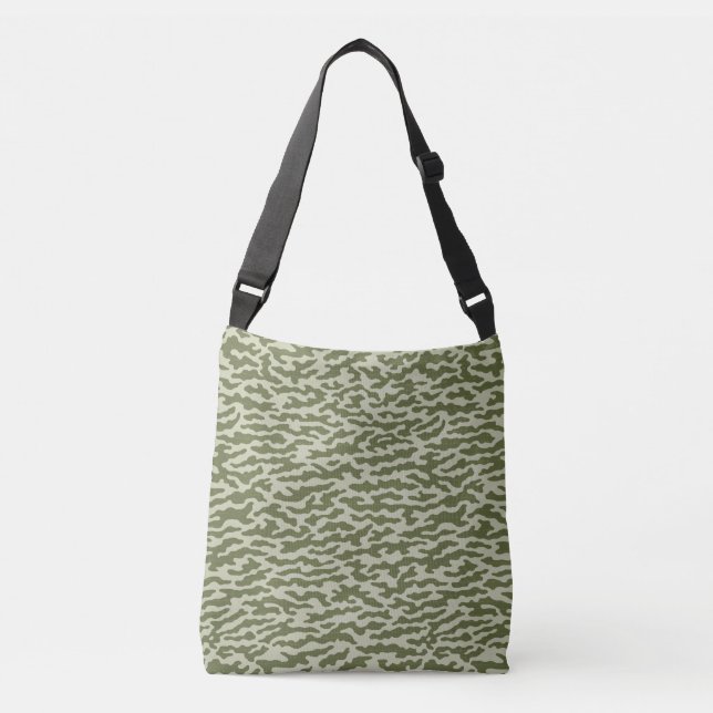 Tiny Camo Green Moro Camouflage Crossbody Bag (Front)