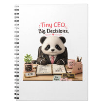 Tiny CEO Big Decisions Funny Baby Panda Notebook