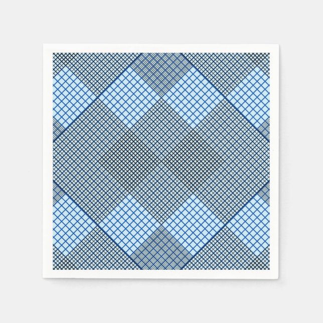 Tiny chequered 2 tones 04A2 L blue BG Napkin (Front)
