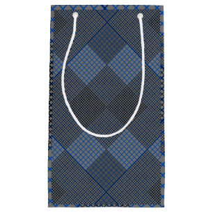 Tiny chequered 2 tones 04A Grey BG Small Gift Bag