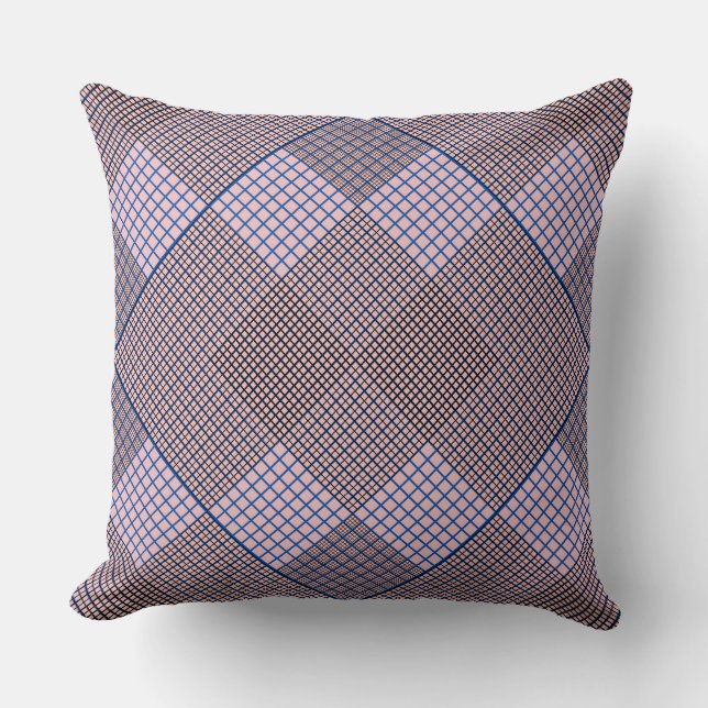  Tiny chequered 2 tones 04A Lpink BG Cushion (Front)
