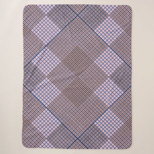 Tiny chequered 2 tones 04A Lpink BG Sherpa Blanket