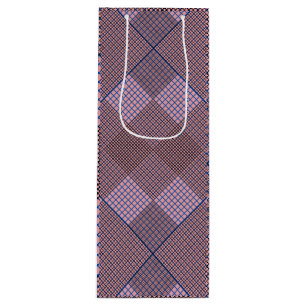 Tiny chequered 2 tones 04A Lpink BG Wine Gift Bag