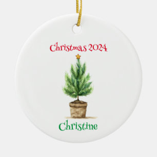 Tiny Christmas Tree Personalised Ornament