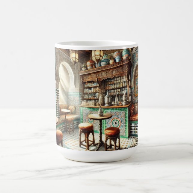 Tiny Coffeeshop in Fez Morocco Coffee Mug (Center)