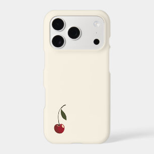 Tiny Corner Cherry iPhone Case Minimal Red