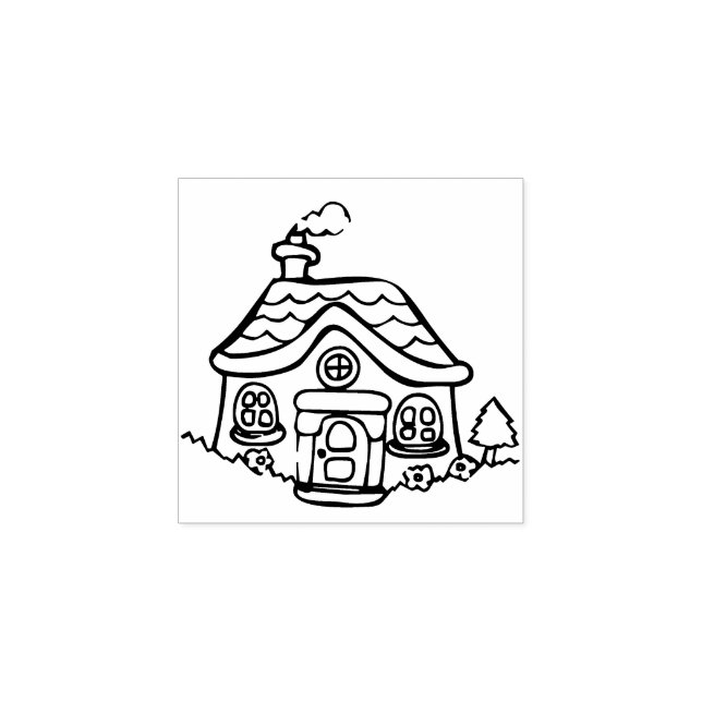 tiny cottage art stamp (Imprint)