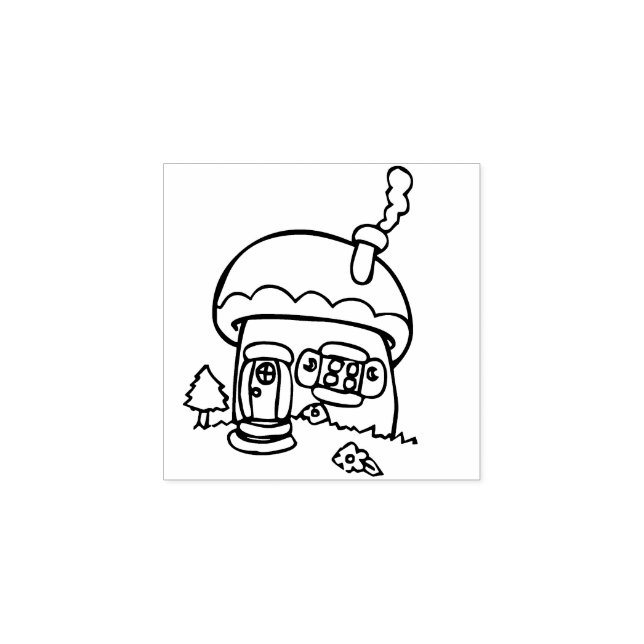 tiny cottage art stamp (Imprint)