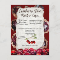 Tiny Cranberry Pastry Appetizers Postcard