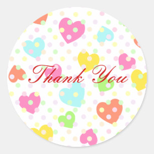 Tiny Cute Hearts B Classic Round Sticker