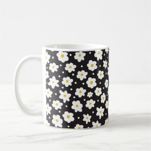 Tiny daisies, vintage, seamless background. coffee mug