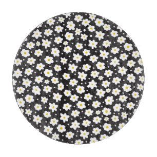 Tiny daisies, vintage, seamless background. cutting board