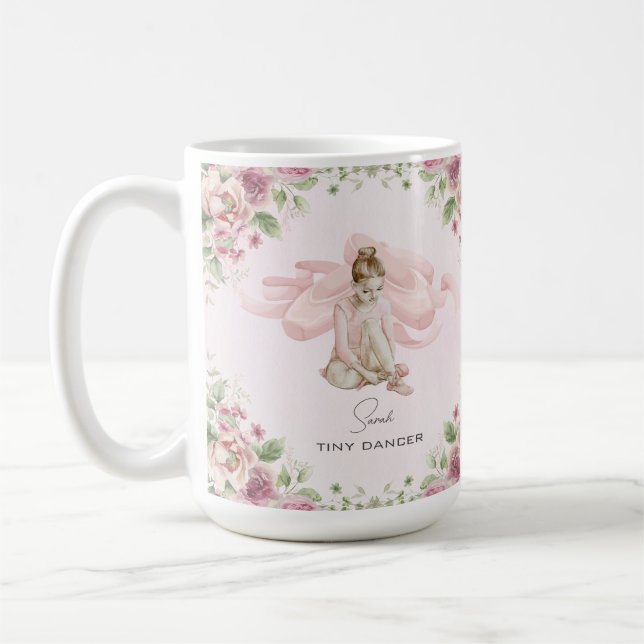 Tiny Dancer Ballerina Personalised Mug (Left)