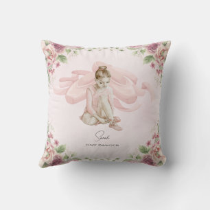 Tiny Dancer Ballerina Personalized Throw Pillow