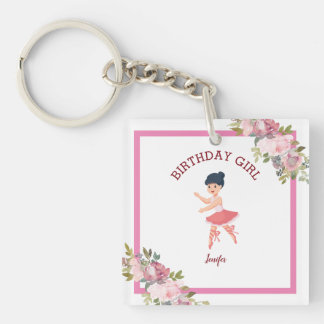 Tiny Dancer | Pink Red Rose Party Key Ring