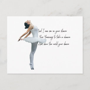 Tiny Dancer Series White Postcard